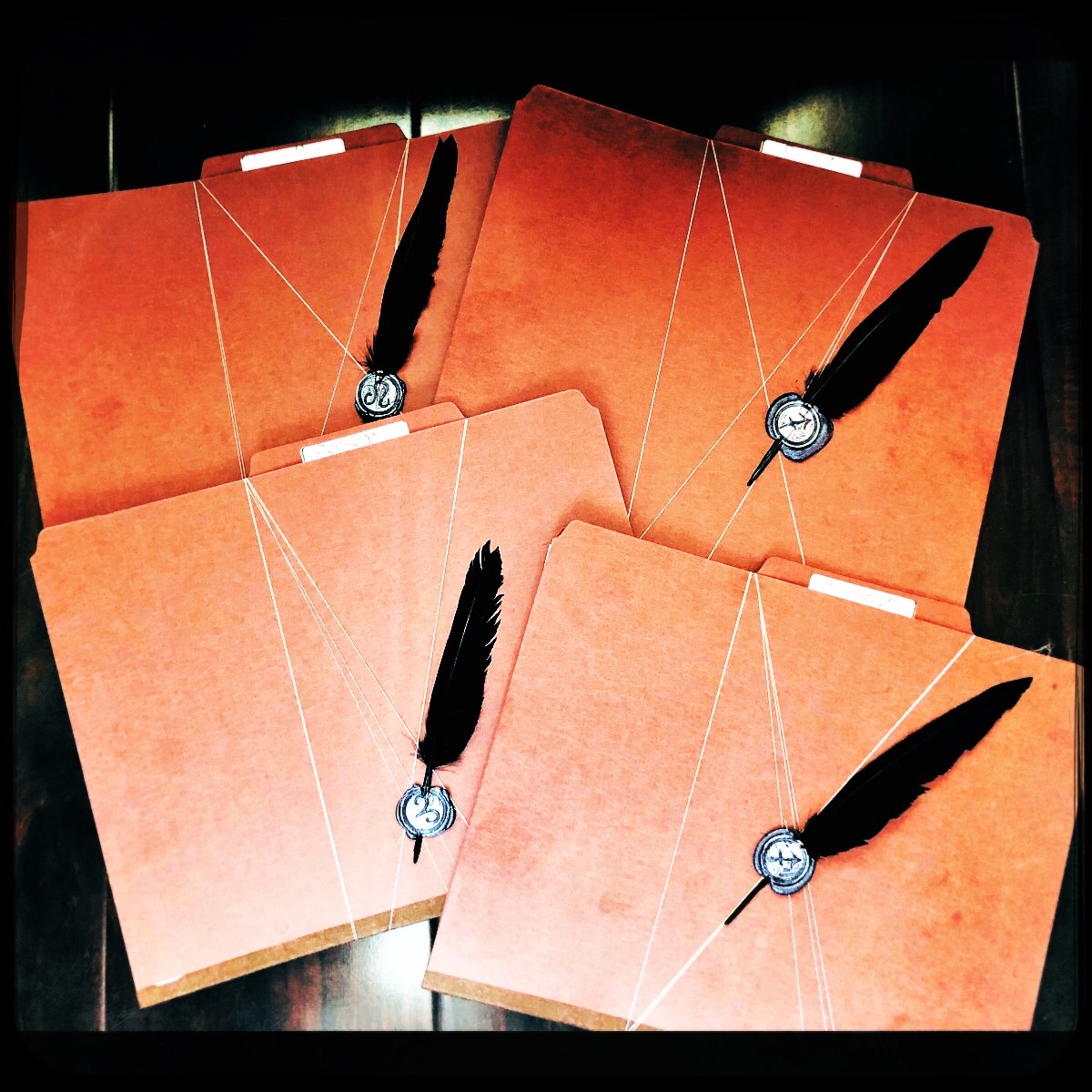 Handmade Soul Codex journal with wax seal and raven feather