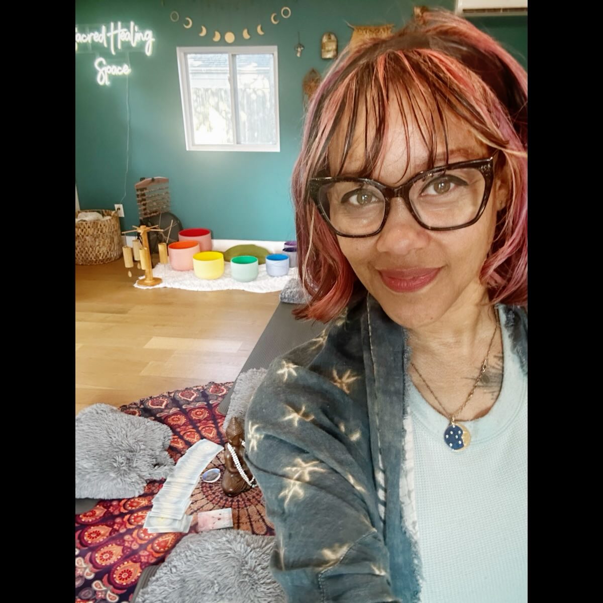 Scarlet Korvina in her Sacred Healing Space